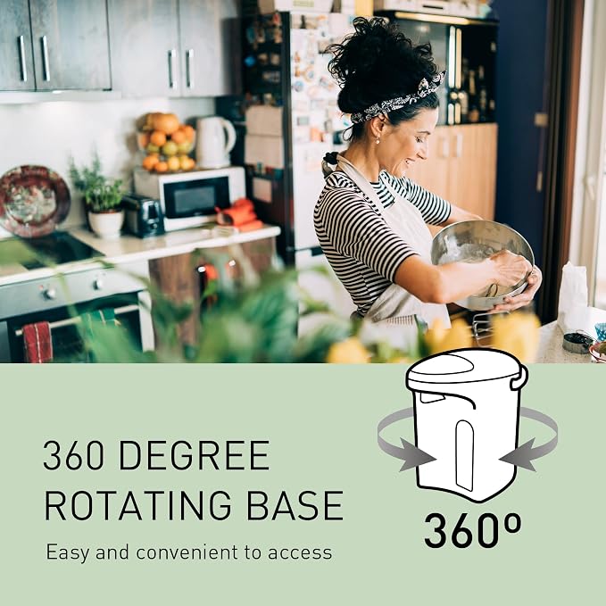 3L Water Boiler Electric Hot Water Dispenser Countertop w/Slow-Drip Mode for Coffee & Tea, 4 Temp Presets, Charcoal‑Purified Stainless, Auto Shut‑Off, Timer & Safety Lock - NC-EG3000